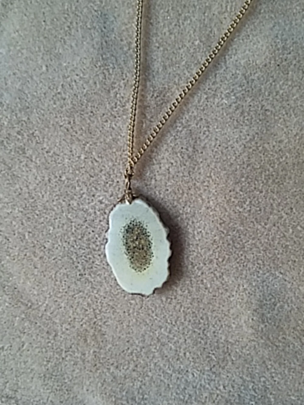 Deer Antler Pendant With Gold